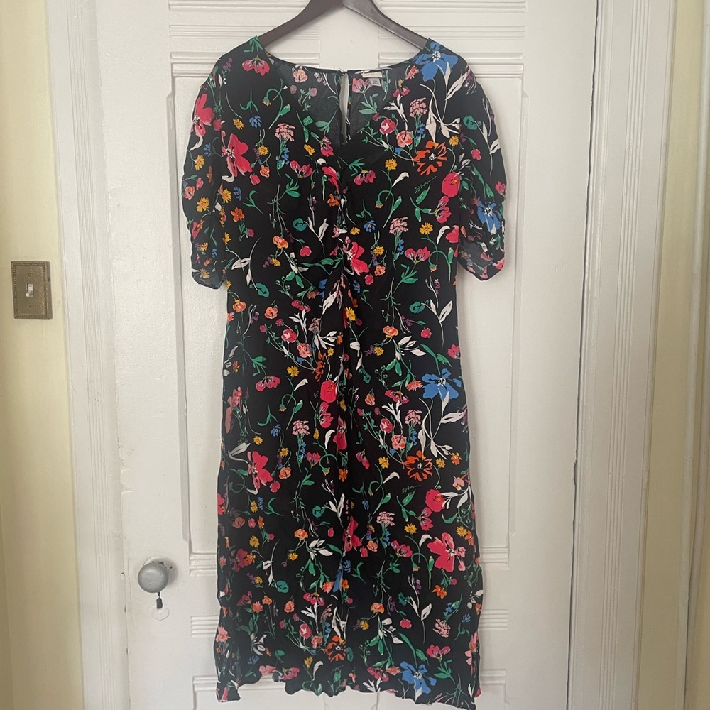 a new day Black Floral Midi Dress